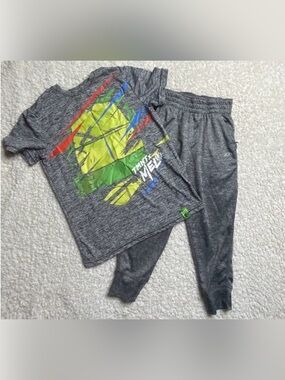 Ninja Turtle Gray Sweats Kids set Nickelodeon Sport teenage Mutant Ninja Turtles
